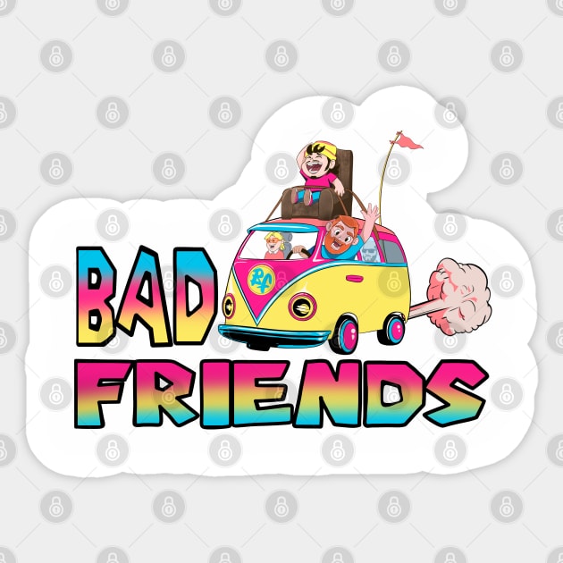 Super Bad Kart Friends Sticker by Eman.G.Nation